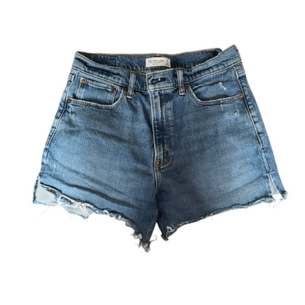 Abercrombie and fitch the 4” mom short high rise size 29 or size‎ 8 denim medium